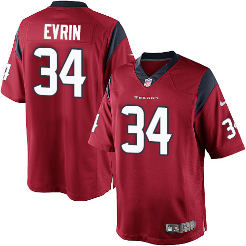 Youth Elite Tyler Ervin Nike Jersey Red Alternate - #34 NFL Houston Texans